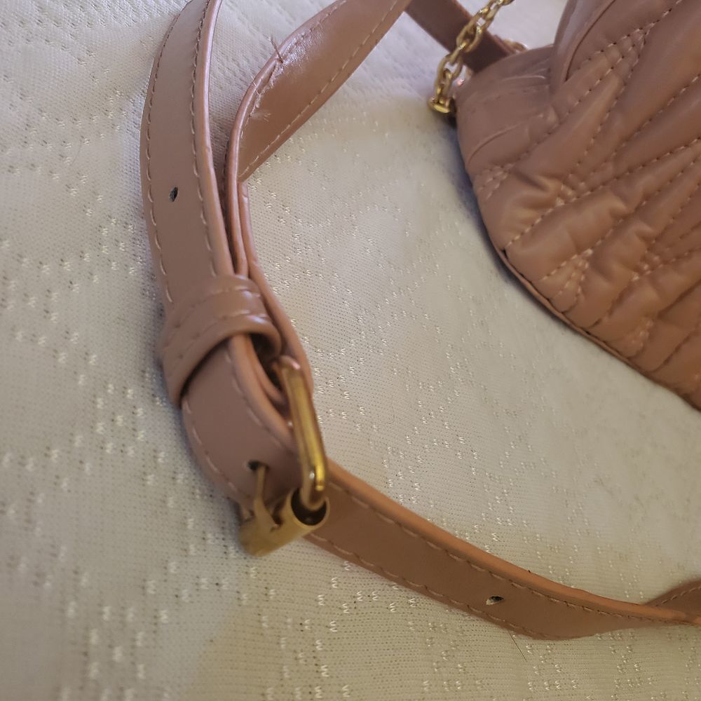 Rose Pink Small Draw String Shoulder Bag - Picture 5 of 13